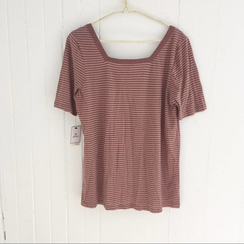 NWT Susina Pinstripe T-Shirt - Picture 4 of 6